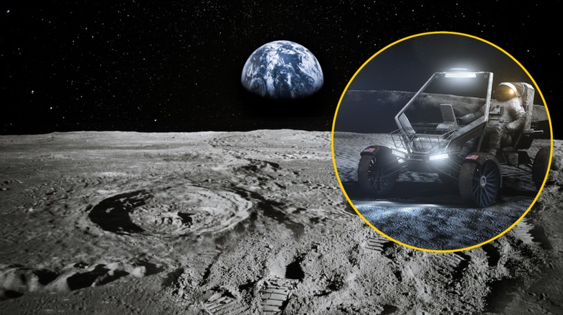 NASA chce stworzyć załogowy łazik nowej generacji. Po Księżycu astronauci będą jeździć wynajmowanym sprzętem? /materiały prasowe/NASA/grafika koncepcyjna /123RF/PICSEL