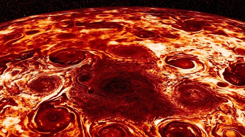 NASA pokazała najnowsze obrazy przerażających wirów w atmosferze Jowisza /Geekweek