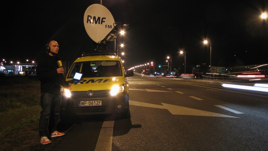 Nasz reporter Kuba Kaługa na DK 6 przy wjeździe do Lęborka. /Dariusz Proniewicz /RMF FM