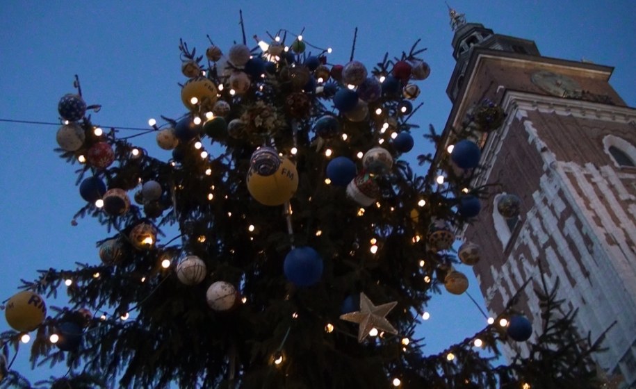 Nasza choinka po zapaleniu światełek /Jacek Skóra /RMF FM