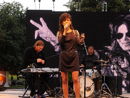 Natalia Kukulska podczas występu w Alei Gwiazd /RMF FM
