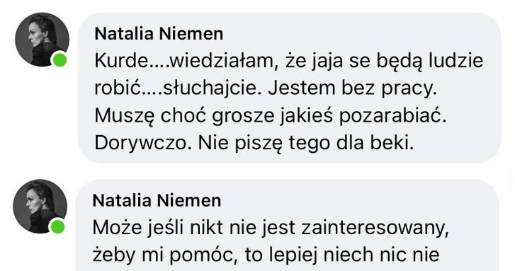 Natalia Niemen walczy z hejterami w sieci. /Facebook/Natalia Niemen /Facebook