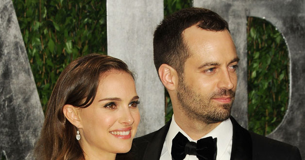 Natalie Portman z Benjaminem Millepiedem. /Pascal Le Segretain /Getty Images