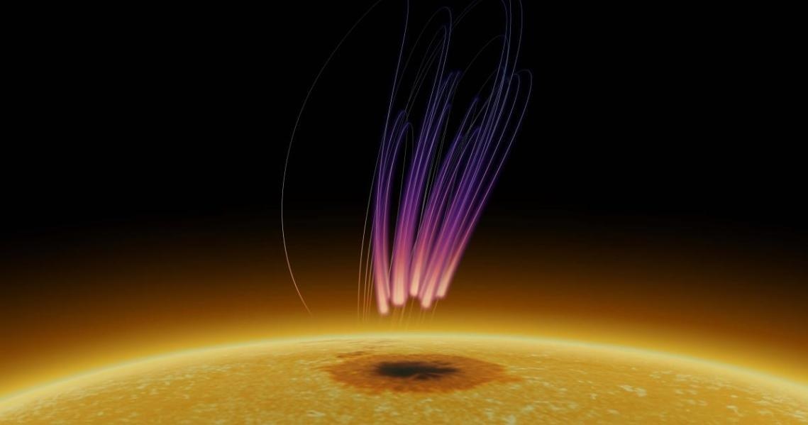 Naukowcy odkrywają długotrwałe emisje radiowe nad plamą słoneczną /Sijie Yu/NJIT /domena publiczna