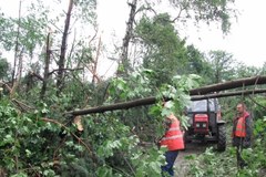 Nawałnice w Małopolsce. Klucze po przejściu trąby powietrzej