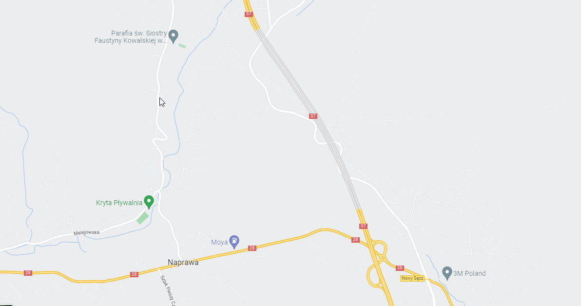 Nawigacja została już zaktualizowana i nakazuje jazdę tunelem / Fot: Google Maps /