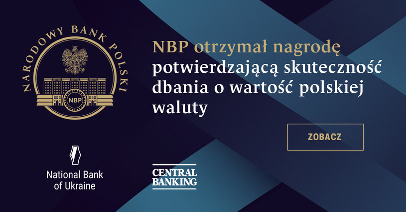NBP otrzymał nagrodę potwierdzającą skuteczność dbania o wartość polskiej waluty /materiały promocyjne