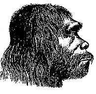 Neandertalski człowiek /Encyklopedia Internautica