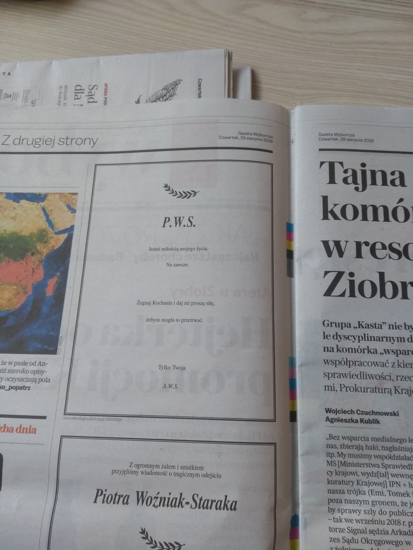 Nekrolog opublikowała "Gazeta Wyborcza" /pomponik.pl