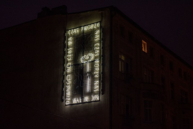 Neon "Twórczość czasu" pokazuje cykl życia na przykładzie życia kwiatu /lodz.pl /Materiały prasowe