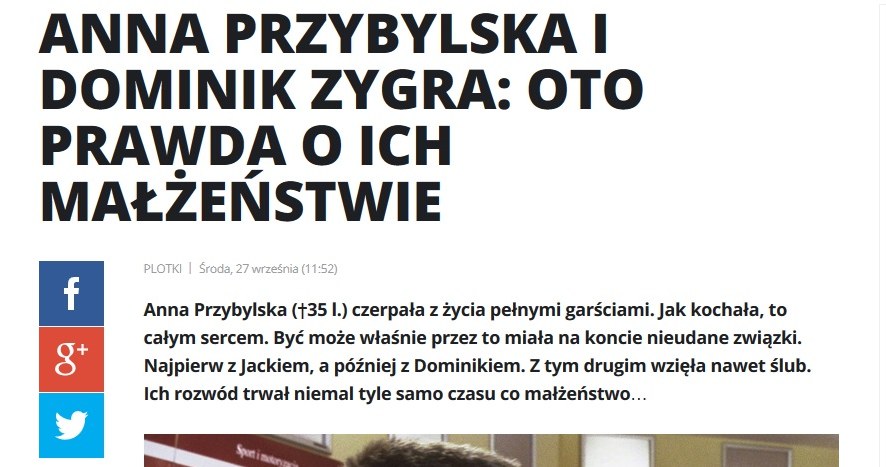 News o Annie Przybylskiej /pomponik.pl