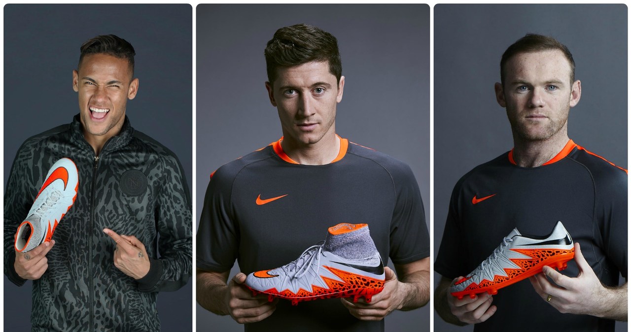 Neymar, Robert Lewandowski i Wayne Rooney - w nowych Hypervenom II zagrają prawdziwe gwiazdy futbolu /materiały prasowe