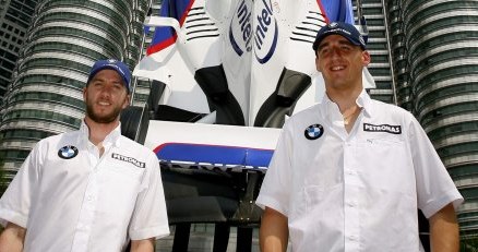 Nick Heidfeld i Robert Kubica /AFP