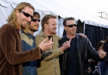 Nickelback (Chad Kroeger pierwszy z lewej) /arch. AFP