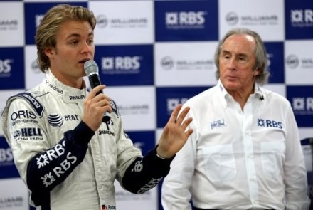 Nico Rosberg i Sir Jackie Stewart /AFP