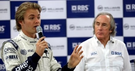 Nico Rosberg i Sir Jackie Stewart /AFP