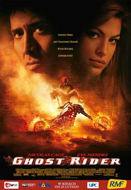 Nicolas Cage na plakacie filmu "Ghost Rider" /materiały dystrybutora