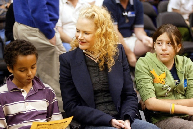 Nicole Kidman z adoptowanymi dziećmi /Matthew Simmons /Getty Images