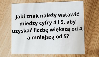 Nie chodzi o liczenie, lecz o spryt. Znajdziesz poprawne rozwiązanie?