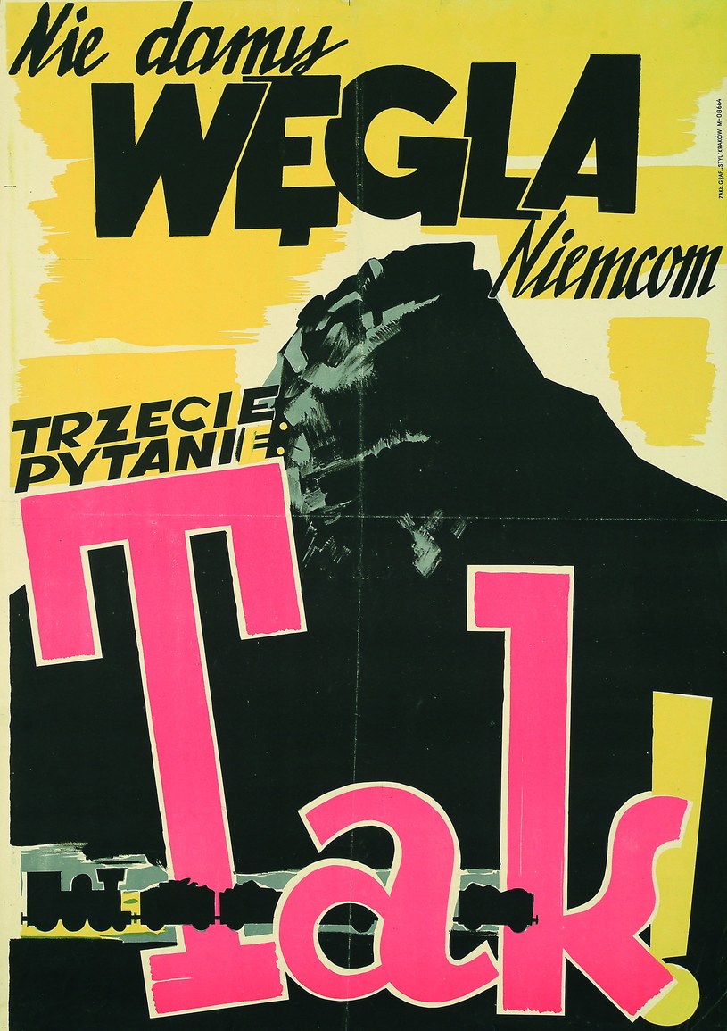 "Nie damy węgla Niemcom. Trzecie pytanie: Tak", 1946 rok, plakat, Muzeum Plakatu w Wilanowie Oddział Muzeum Narodowego w Warszawie /materiały prasowe