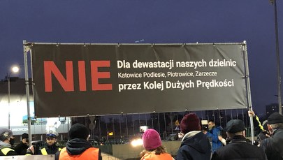 "Nie dla Centralnego Portu Komunikacyjnego". W Katowicach odbył się protest   