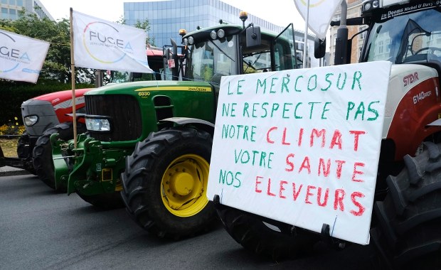 "Nie dla Mercosur". Polscy rolnicy protestują w Brukseli