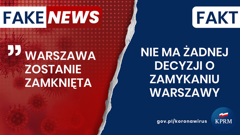 Nie ma decyzji o zamykaniu miast /KPRM /