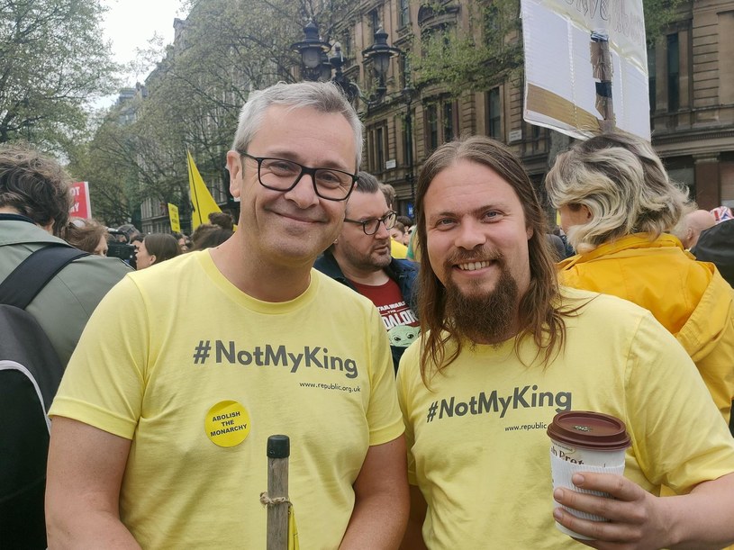 "Nie mam wpływu na to, kto zostanie królem" - mówił w rozmowie z Interią Malcolm, protestujący przed koronacją /Wiktor Kazanecki /INTERIA.PL
