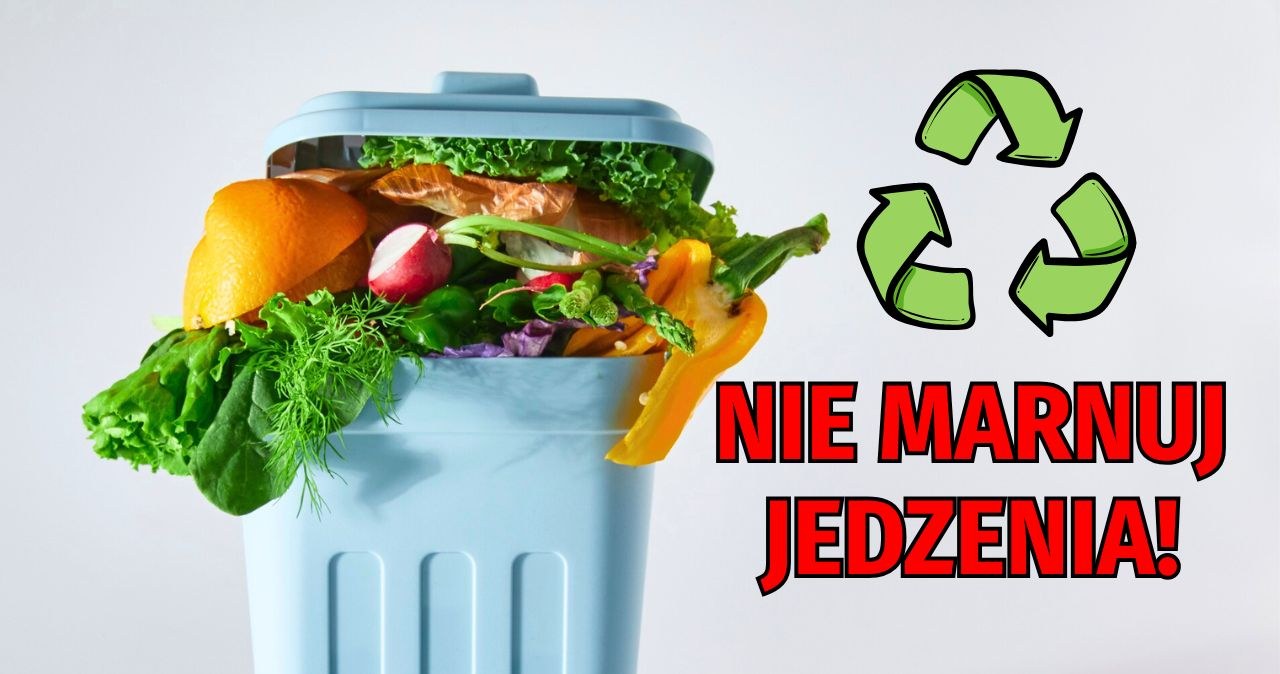 Nie marnuj jedzenia – poświąteczne resztki żywności i symbol recyklingu, zachęta do ograniczania wyrzucania jedzenia i przekazywania nadwyżek potrzebującym /CanvaPro /INTERIA.PL