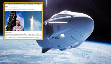 Nie tylko Długi Marsz 5B. Szczątki statku kosmicznego SpaceX na polu w Australii