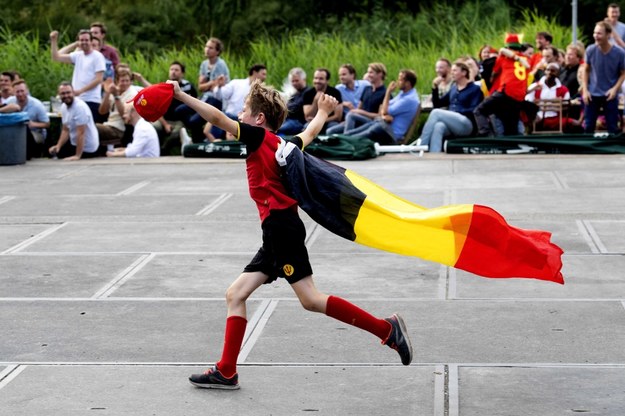 Nie tylko para królewska cieszy się z sukcesów belgijskich piłkarzy /Olaf Kraak /PAP/EPA