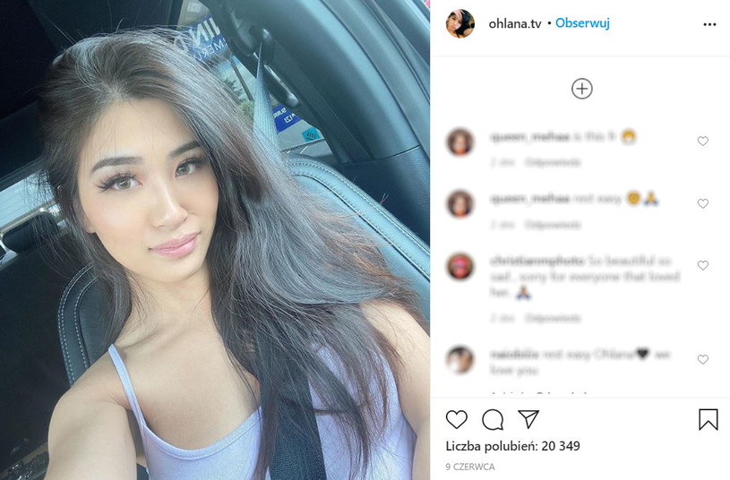 Nie żyje 26-letnia streamerka Ohlana / źródło: Instagram /materiały źródłowe