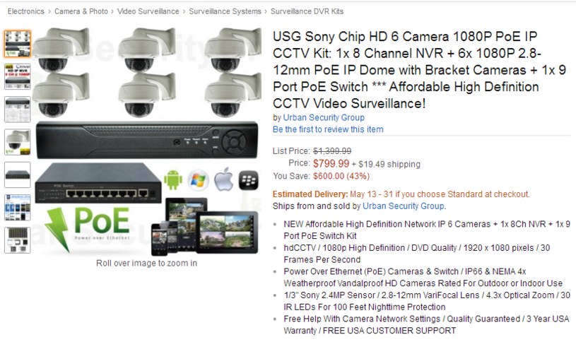 Niebezpieczne kamery oferowane w serwisie Amazon /materiały prasowe