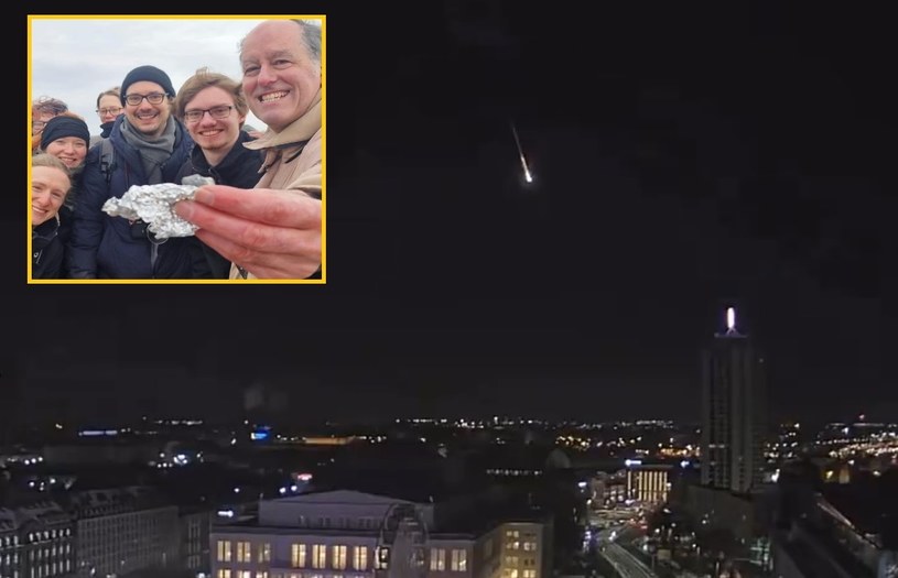 Niebo nad Berlinem rozświetliła asteroida /Augustusplatz Live Cam/X/ Nahel Belgherze /materiał zewnętrzny