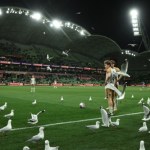 Niecodzienna sytuacja podczas meczu piłki nożnej. Sceny jak z Hitchcocka