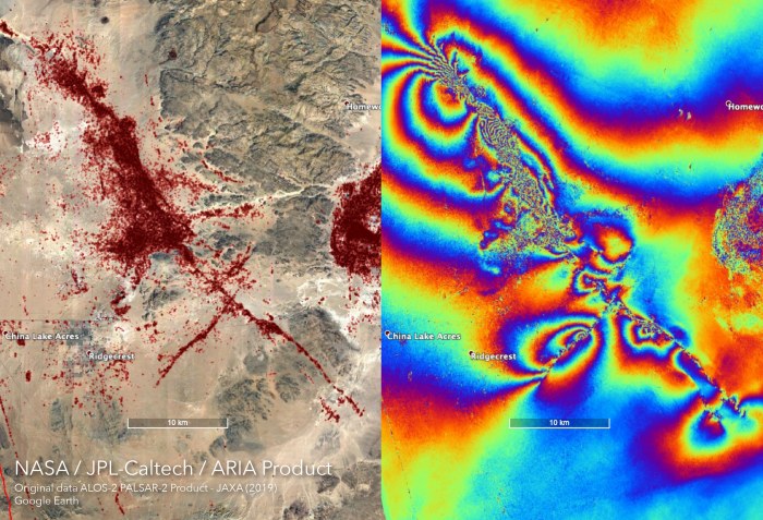 Niedawna seria trzęsień ziemi w Kalifornii na obrazach NASA /NASA