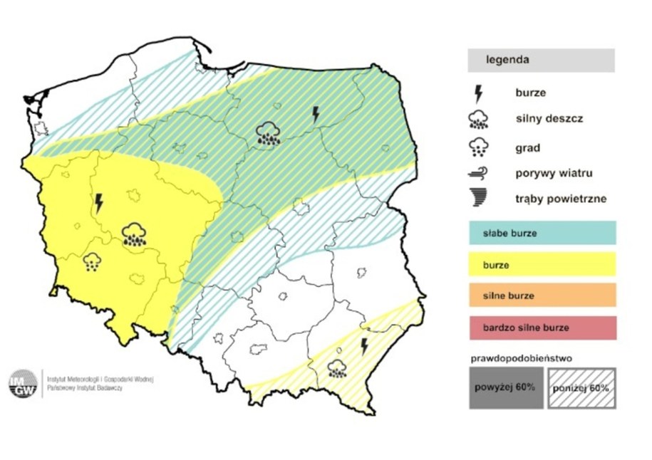 Niedziela burzowa na zachodzie kraju, fot. IMGW /