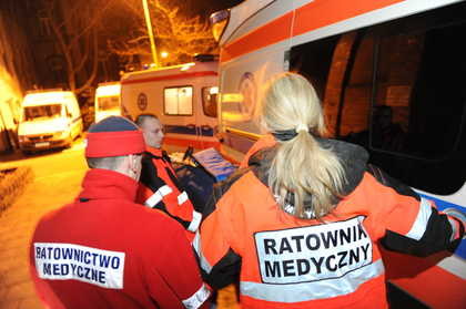 Niedzielna ewakuacja szpitala na Pomorzanach /Marcin Bielecki /PAP