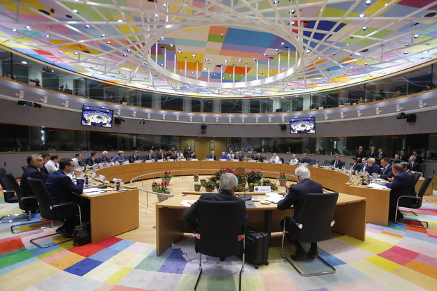 Niedzielny, unijny szczyt w Brukseli /OLIVIER HOSLET / POOL /PAP/EPA