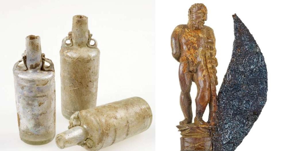 Niektóre z przedmiotów znalezione w sarkofagu /Fot. Jürgen Vogel/LVR-LandesMuseum Bonn /materiały prasowe