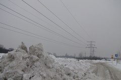 Nielegalne składowisko śniegu w Poznaniu