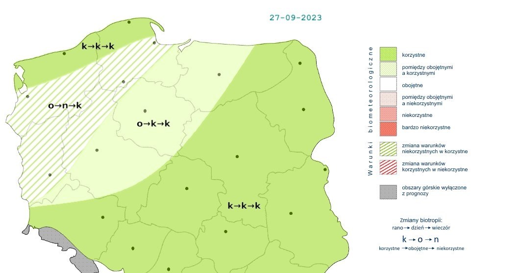 Niemal w całej Polsce pogoda będzie korzystnie oddziaływać na nasz organizm. Jedynie na północnym zachodzie warunki mogą przejściowo się pogorszyć /IMGW /