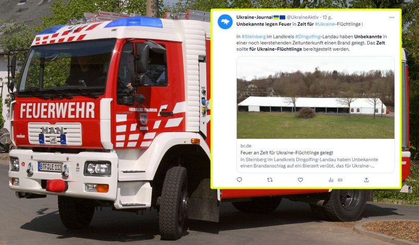 Niemcy: Nieznani sprawcy podpalili namiot dla uchodźców z Ukrainy /Winnie-MD, Twitter/@UkraineAktiv /Wikimedia