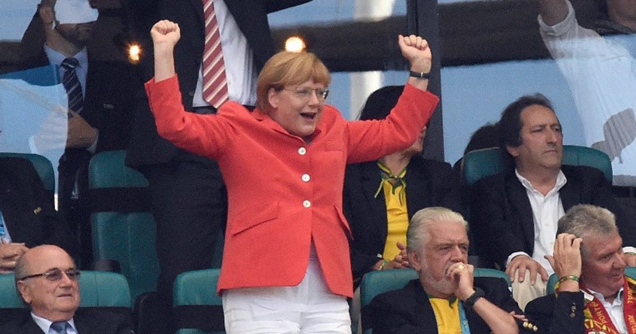 Niemcy wygrali! Tak się cieszy kanclerz Angela Merkel