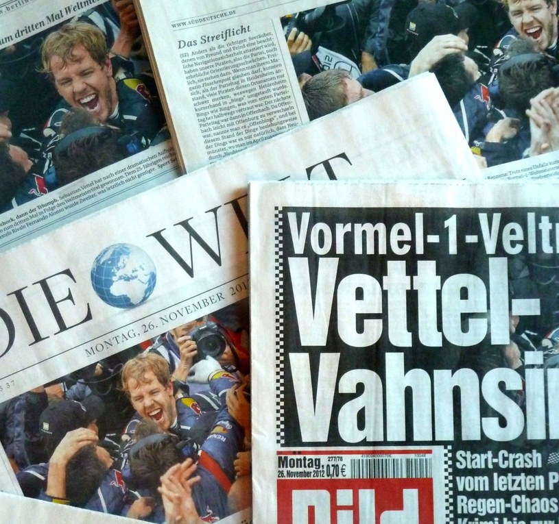 Niemiecka prasa zachwyca się Vettelem /AFP