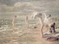 Niemiecka sztuka, Max Liebermann, Kąpiący się chłopcy, 1898 /Encyklopedia Internautica