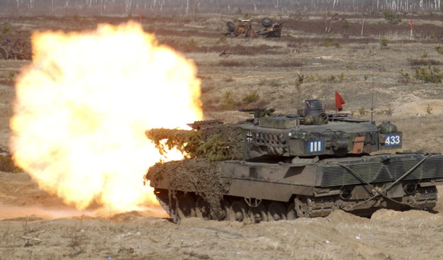 Niemiecki czołg Leopard 2 /VALDA KALNINA /PAP/EPA