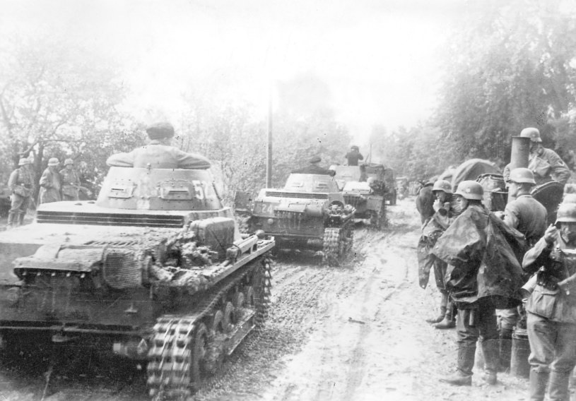 Niemieckie czołgi na terenie Polski, kampania wrześniowa, 1939 /Agencja FORUM