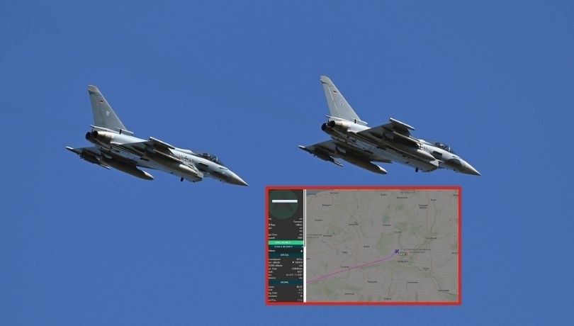 Niemieckie Eurofightery przybyły do bazy pod Malborkiem /X/zrzut ekranu /Shutterstock