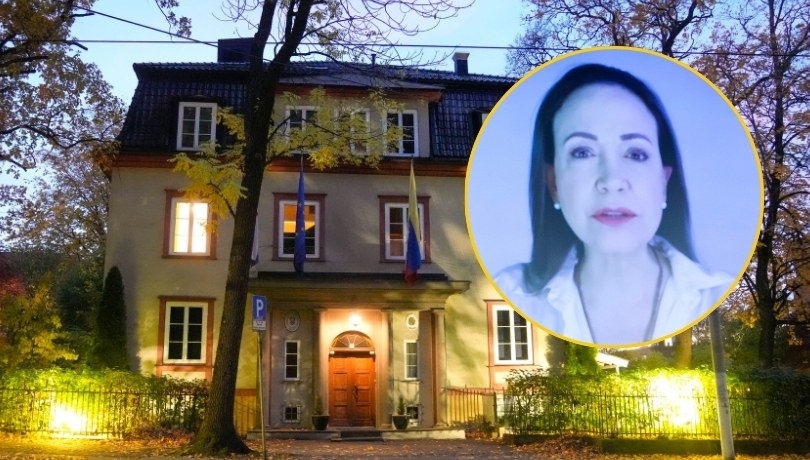 Nieoczekiwane zamknięcie ambasady Wenezueli w Oslo. Trzy dni po przyznaniu nagrody Nobla wenezuelskiej opozycjonistce /EPA/FREDRIK VARFJELL/J.J. Guillen /PAP